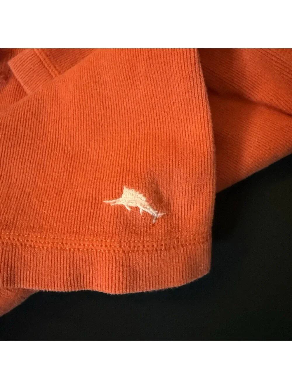 Tommy Bahama Men Large Quarter Zip Pullover Coral Tropical Collar Cotton